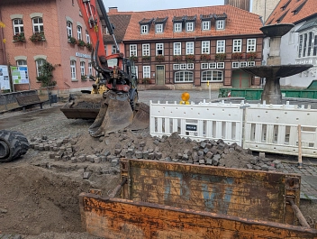 Baustelle auf dem Markt Baustelle auf dem Markt © Stadt Bad Gandersheim