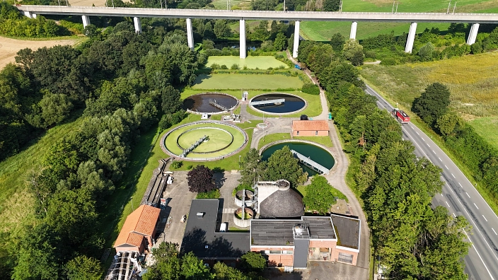 Luftbild Kläranlage Bad Gandersheim 2024 Luftbild Kläranlage Bad Gandersheim 2024 © Stadt Bad Gandersheim